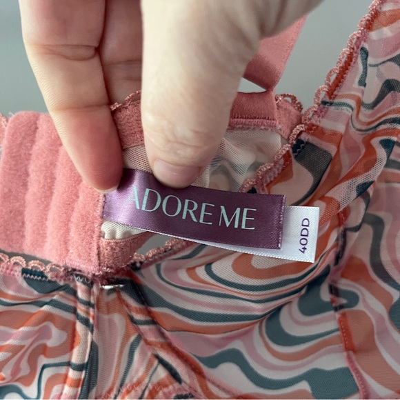 Adore Me Maline Unlined Demi Bra Sheer Lightweight Underwire Size 40DD - Picture 5 of 9